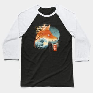 Japanese Fox Lover Baseball T-Shirt